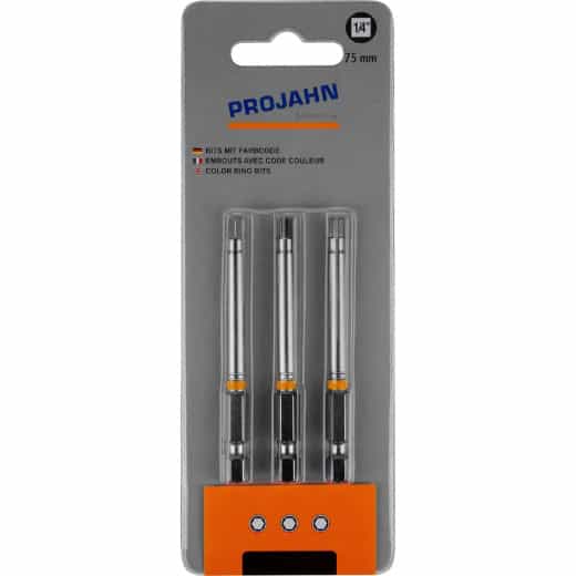 PROJAHN - 1/4" markierter Bit Innen-6kant 3er Pack — Durchmesser: 3 mm
