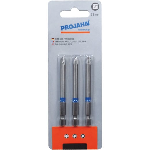 PROJAHN - 1/4" markierter Bit Pozidriv 3er Pack — PZ-Größe: PZ1