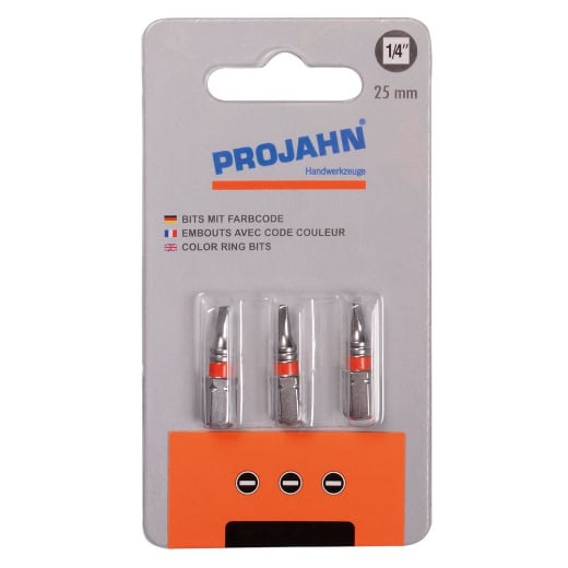 PROJAHN - 1/4" markierter Bit Schlitz 3er Pack — Schlitzgröße: 4,0 mm