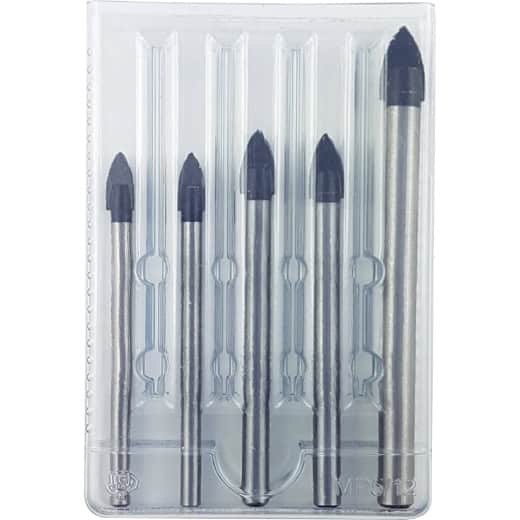 PROJAHN - Crystal Glas- und Fliesenbohrer-Satz 5-tlg 2x 6mm, 2x 8mm, 1x 10mm