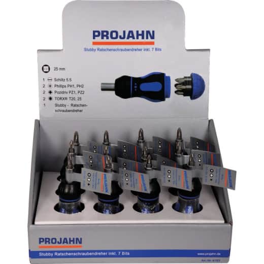 PROJAHN - Display 12 x Stubby- Ratschenschraubendreher 4193