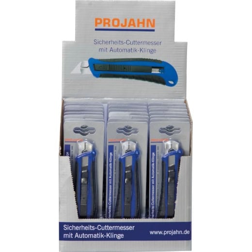 PROJAHN - Display mit 24 x 3312 Sicherheits-Cuttermesser mit Trapezklinge