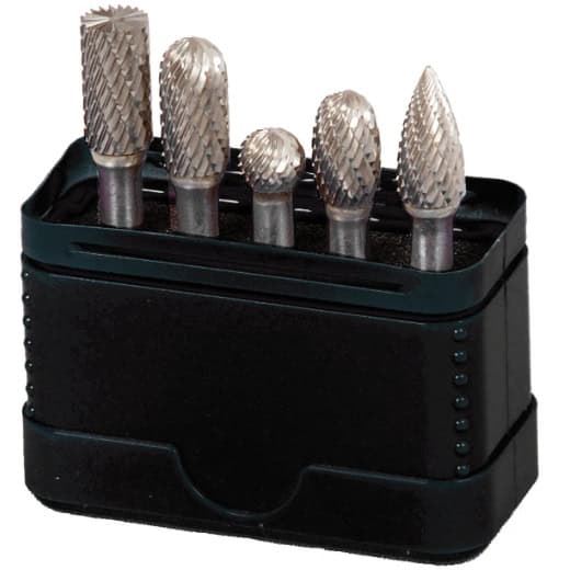 PROJAHN - Frässtifte HM, 5tlg in Kunststoffpack Form B, C, D, E, G Kopfdurchmesser 9.6 mm