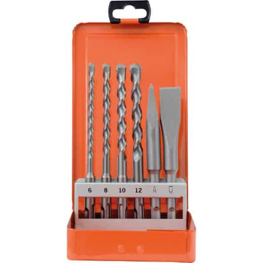 PROJAHN - Hammerbohrer Meißel Set 6-tlg. (Ø 6, 8, 10, 12 mm, Spitz-, Flachmeißel)