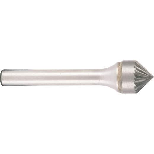 PROJAHN - Hartmetallfräser, Form K Kegel 90° d1 Kreuzverzahnung — Durchmesser: 127 mm, Schaftdurchmesser: 3,0 mm