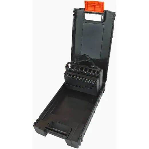 PROJAHN - Leerkassette 19-teiligen Bohrer-Satz 946 schwarz VS reinorange (RAL2004) Außenmaße: 112x191x42mm