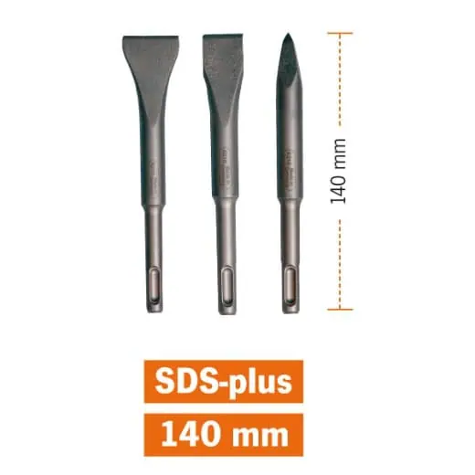 PROJAHN - Meisselset 3-tlg. 140 mm SDS-plus