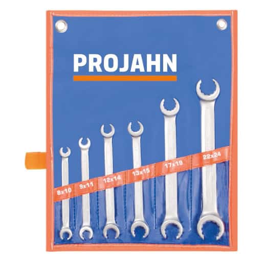 PROJAHN - Offener Doppelringschlüssel Satz metrisch 6tlg 8 x 10 - 9 x 11 - 12 x 14 - 13 x 15 - 17 x 19 - 22 x