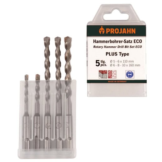 PROJAHN - Satz SDS-plus ECO 5 tlg. bestehend aus: je 5x110, 6x110, 6x160, 8x160, 10x160