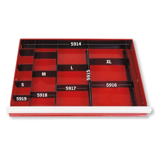PROJAHN - Schubladenunterteiler Basiselement — Größe / Format: Basiselement 566x65,6x1 mm
