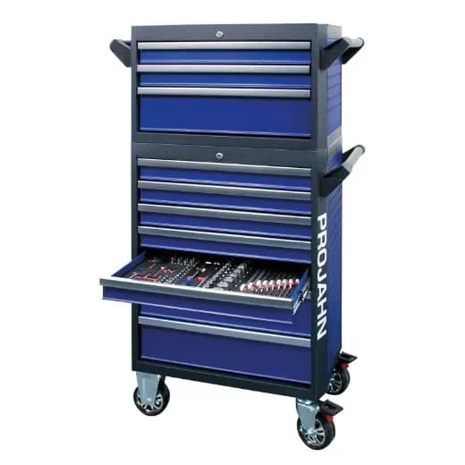 PROJAHN - Werkstattwagen GALAXY + Werkstattwagenaufsatz GALAXY + Dosenhalter + Papierrollenhalter Blau/Anthraz
