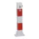 Schake - Absperrpfosten 70 x 70 mm umlegbar mit Profilzylinderschloss 500 mm Überflur — Farbe: feuerverzinkt, Ösen: mit 1 Öse