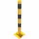 Schake - Absperrpfosten Stahlrohr Ø 76 x 2,6 mm allseits neigbar gelb / schwarz