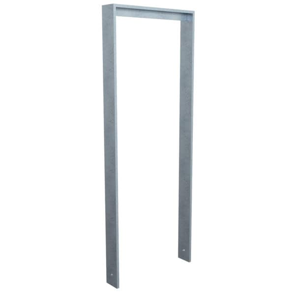 Schake - Anlehnbügel aus Flachstahl 80 x 12 mm mit Unterzug — Gesamtbreite: 1000 mm, Farbe: feuerverzinkt