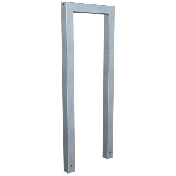 Schake - Anlehnbügel aus Stahlrohr Rechteckrohr 60 x 60 mm — Querholm: mit Querholm, Gesamtbreite: 1000 mm
