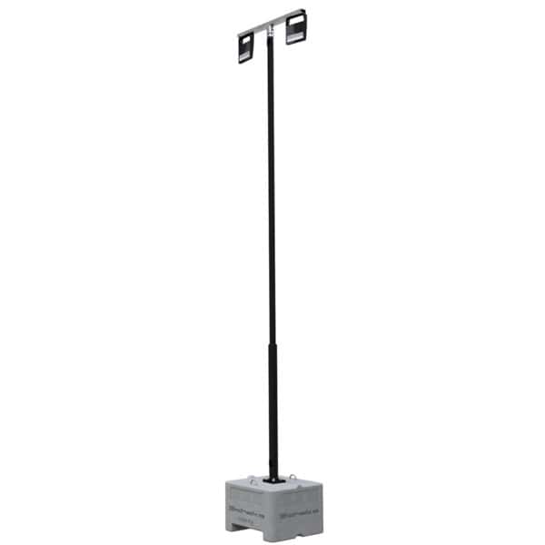 Schake - Lampenmast SET aus Stahl — Masthöhe: 4,00 m Masthöhe, RAL9005, Betonaufstellvorrichtung: 600 kg Beton…