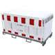 Schake - SET mit 20 Absperrschrankengitter auf Lager- und Transporttraverse — Lampenadapter: mit Lampenadapter…