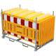 Schake - SET mit 20 Absperrschrankengitter auf Stapelpalette — Lampenadapter: mit Lampenadapter, Folientyp: mit Folie Typ…