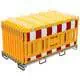 Schake - SET mit 20 Absperrschrankengitter auf Lager- und Transporttraverse — Lampenadapter: mit Lampenadapter…
