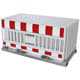 Schake - SET mit 20 Absperrschrankengitter auf Lager- und Transporttraverse — Lampenadapter: mit Lampenadapter…