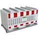 Schake - SET mit 20 Absperrschrankengitter auf Lager- und Transporttraverse — Lampenadapter: mit Lampenadapter…