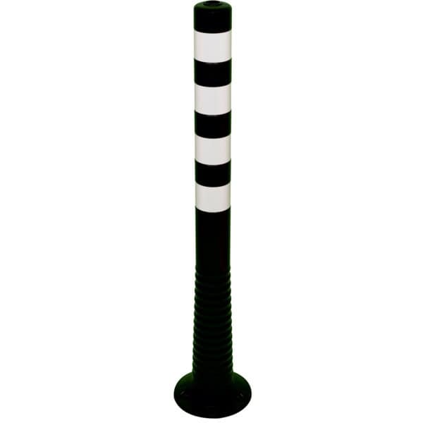 Schake - Flexipfosten schwarz / weiß Ø 80 mm — Höhe & Streifenanzahl: Höhe 1000 mm Ø 80 mm, PUR, 4 reflektierende…