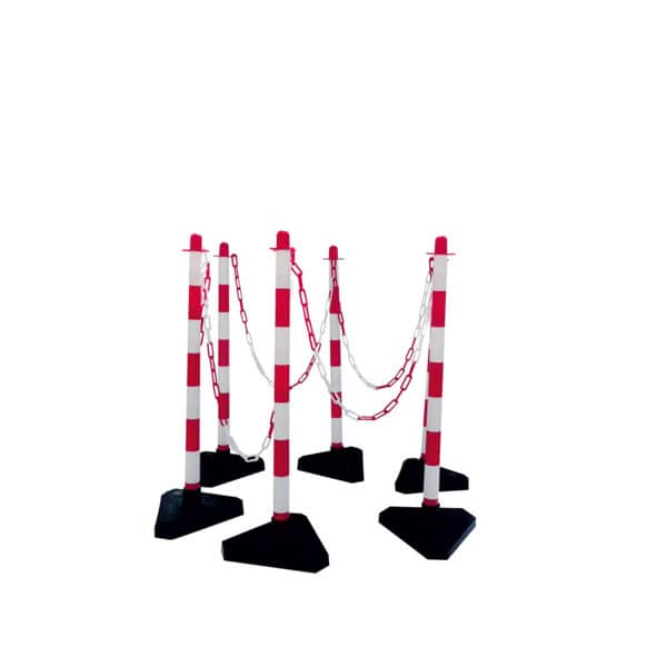 Schake - Kettenständer SET rot / weiß — Farbe: gelb/schwarz