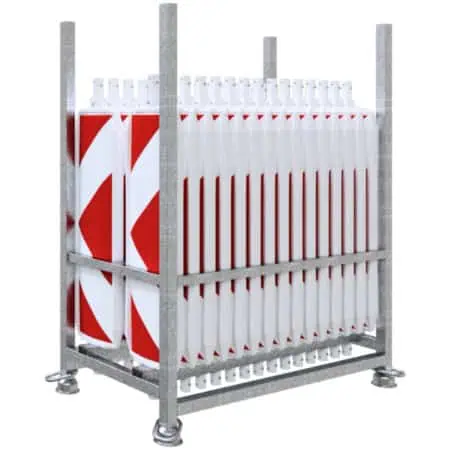 Schake - SET mit 30 Baken auf Lager- und Transportpalette