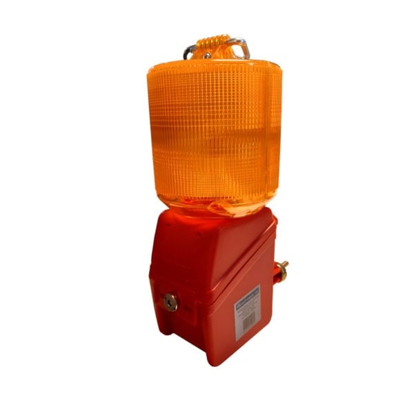 Schake - Bauzaunlampe 360° Linse — Linsenfarbe: mit gelber Linse