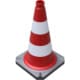 Schake - Leitkegel zweiteilig — Höhe:: 500 mm, Farbe: rot / gelb