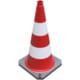 Schake - Leitkegel zweiteilig — Höhe:: 500 mm, Farbe: rot / gelb