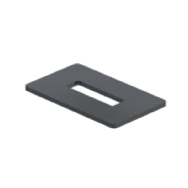Schake - Rosette für Flachstahlanlehnbügel und Vierkantanlehnbügel — Rohrdimension: für 50 x 12 mm / 50 x 10 mm…