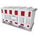 Schake - SET mit 20 Absperrschrankengitter auf Lager- und Transporttraverse — Lampenadapter: mit Lampenadapter…