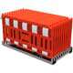 Schake - SET mit 20 Absperrschrankengitter auf Lager- und Transporttraverse — Lampenadapter: mit Lampenadapter…