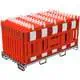Schake - SET mit 20 Absperrschrankengitter auf Lager- und Transporttraverse — Lampenadapter: mit Lampenadapter…