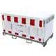 Schake - SET mit 20 Absperrschrankengitter auf Lager- und Transporttraverse — Lampenadapter: mit Lampenadapter…
