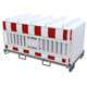 Schake - SET mit 20 Absperrschrankengitter auf Lager- und Transporttraverse — Lampenadapter: mit Lampenadapter…