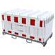 Schake - SET mit 20 Absperrschrankengitter auf Lager- und Transporttraverse — Lampenadapter: mit Lampenadapter…