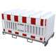 Schake - SET mit 20 Absperrschrankengitter auf Lager- und Transporttraverse — Lampenadapter: mit Lampenadapter…