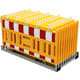 Schake - SET mit 20 Absperrschrankengitter auf Lager- und Transporttraverse — Lampenadapter: mit Lampenadapter…