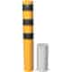 Schake - Stahlrohrpoller Ø 193 x 3,6 mm herausnehmbar, ohne Verschluss gelb / schwarz — Gesamtlänge: 1500 mm