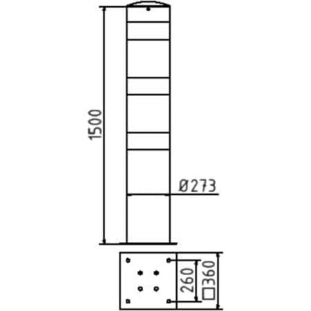 schake-stahlrohrpoller-273-x-5-mm-zum-aufduebeln-gelb-schwarz-40273bg-6