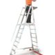 euroline Aluminium - Podestleiter klappbar , fahrbar